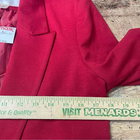 Autres Filles 3/4 Sleeve Red Open Blazer Jacket Women’s Size XS - Picture 5 of 7